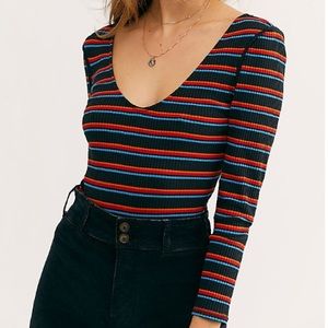Free People Right on Time Stripe Long Sleeve
